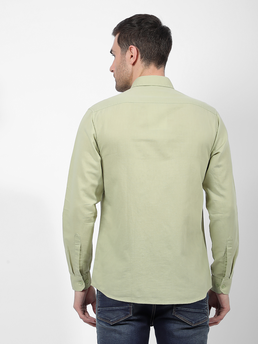 Numero Uno Men Solid Green Shirt